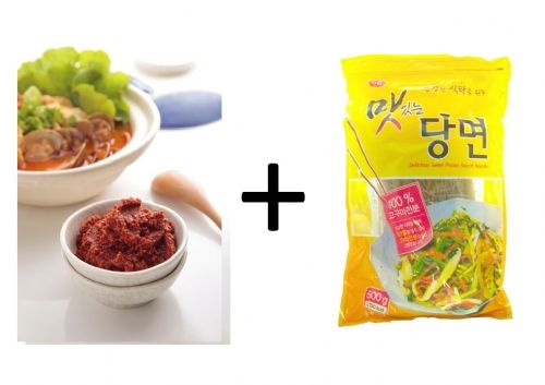 韓式純豆腐鍋底醬＋韓國冬粉(優惠組)